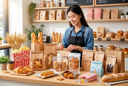 Applications pour les sacs kraft de boulangerie et de restauration à emporter