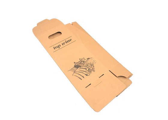 Good price L'emballage biodégradable de boîte-cadeau de vin de Brown/trois mettent le boîte-cadeau en bouteille de vin en ligne