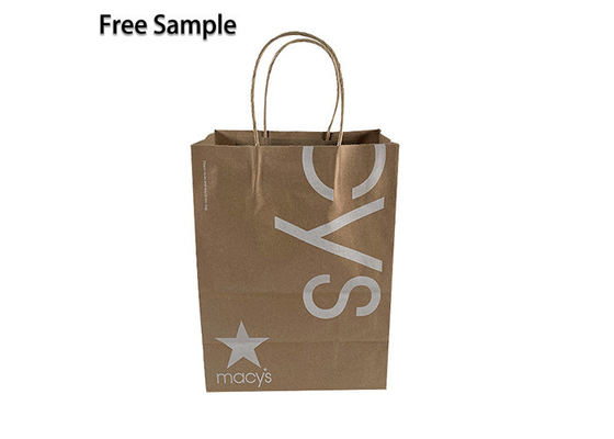 Good price sacs en papier de 40gsm FSC CMYK Brown Papier d'emballage avec la poignée en ligne