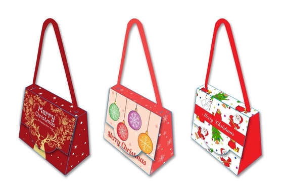 Good price Le cadeau unique décoratif de Noël met en sac la poignée en arête de poisson de coton de 300 GM/M en ligne