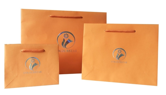 Good price L'orange a personnalisé des sacs en papier/poignée de noir de sacs en papier imprimée par coutume en ligne