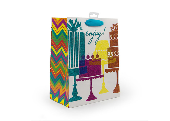 Good price Coloriage sac en papier cadeau personnalisé sac de magasinage ruban de marque poignées en ligne