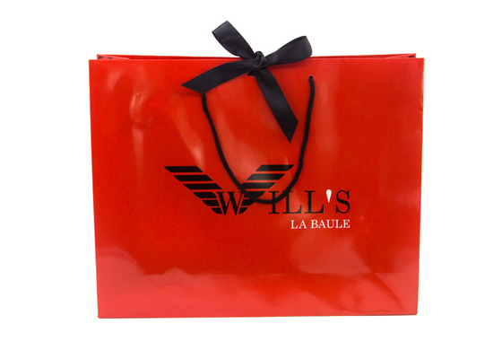 Good price Le rouge a personnalisé les sacs en papier, sacs en papier faits sur commande avec le logo adapté aux besoins du client en ligne