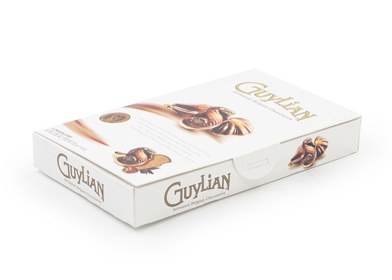 Good price Boîte-cadeau de bonbons au chocolat avec la fenêtre, boîtes de papier de logo de feuille d'or pour des chocolats en ligne