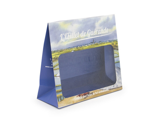 Good price Sacs en papier personnalisés par Papier d'emballage viables blancs avec la fenêtre de transparent en ligne