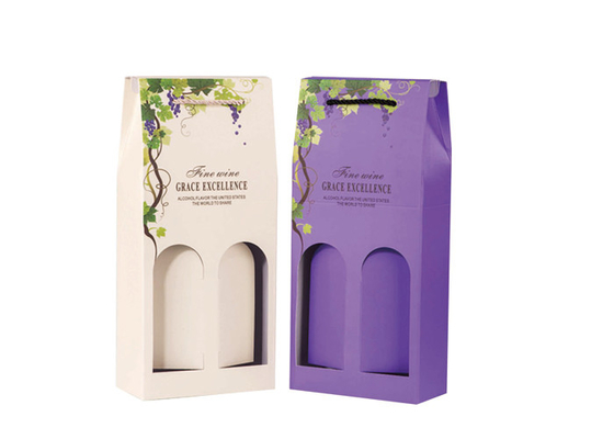 Good price Emballage de boîte-cadeau de vin de Coloful/deux boîtes faites sur commande de bouteille de vin de fenêtre en ligne