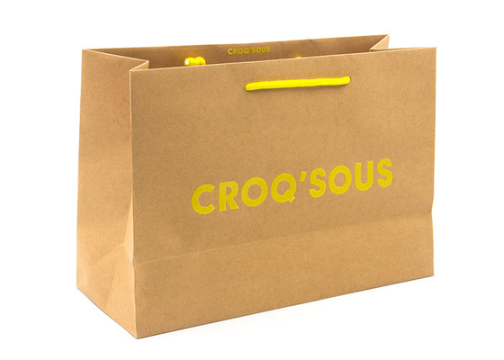 Good price Les sacs à provisions écologiques de papier d'emballage avec des poignées ont adapté l'impression aux besoins du client de logo en ligne