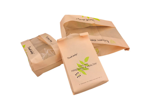 Good price Sacs élégants environnementaux d'emballage de boulangerie, sacs en papier sûrs de Brown de nourriture en ligne
