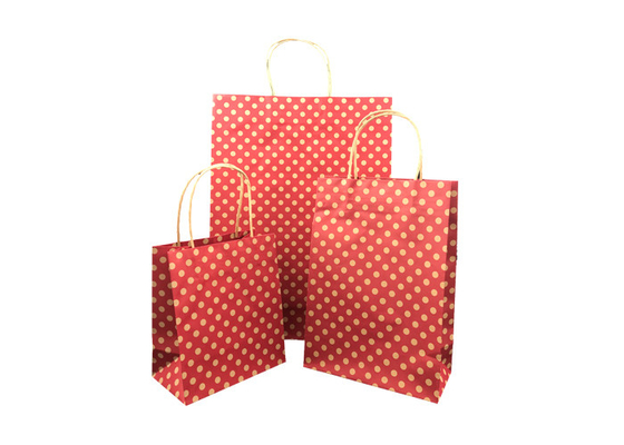 Good price L'emballage de luxe épais rouge de Noël/mini cadeau de Noël met en sac l'impression de tache en ligne