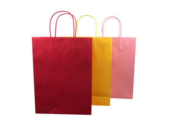 Good price La fantaisie a coloré le papier d'Eco empaquetant la poignée tordue par papier recyclable de caractéristique en ligne