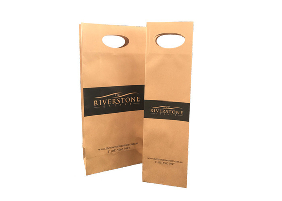 Good price La coutume naturelle viable a imprimé des boîtes à vin avec la poignée découpée avec des matrices par fenêtre en ligne