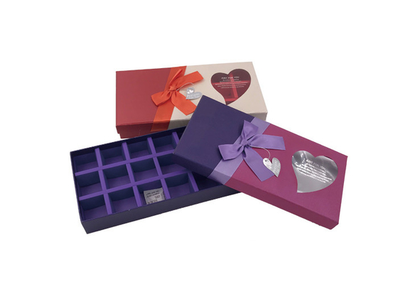 Good price Boîtes de présentation rectangulaires de luxe de chocolat avec le ruban et la fenêtre en ligne