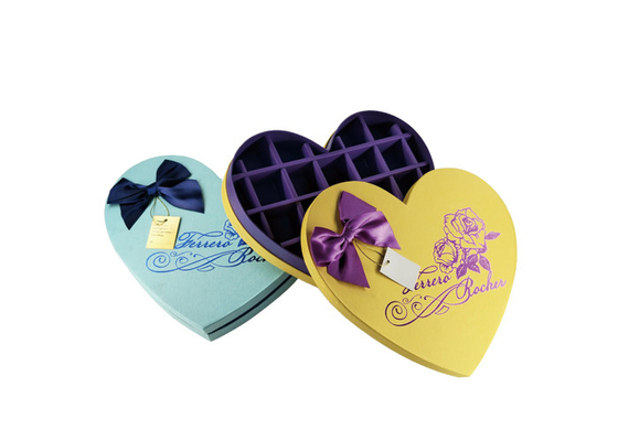 Good price Style doux drôle de chocolat de présentation de boîtes de boîte en forme de coeur jaune à chocolat en ligne